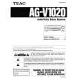 TEAC AG-V1020 Owners Manual