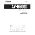 TEAC AV-H500 Owners Manual