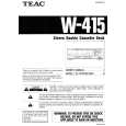 TEAC W415 Owners Manual