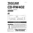 TEAC CD-RW402 Owners Manual