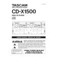 TEAC CD-X1500 Owners Manual