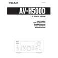 TEAC AV-H500D Owners Manual
