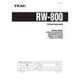 TEAC RW800 Owners Manual
