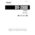TEAC DV-2800 Owners Manual